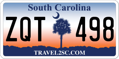 SC license plate ZQT498