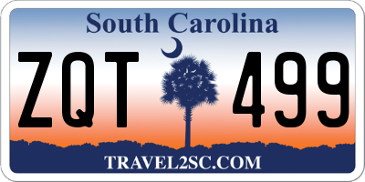SC license plate ZQT499