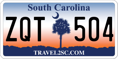 SC license plate ZQT504