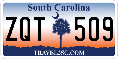 SC license plate ZQT509