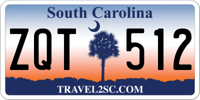 SC license plate ZQT512