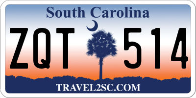 SC license plate ZQT514