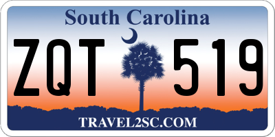 SC license plate ZQT519