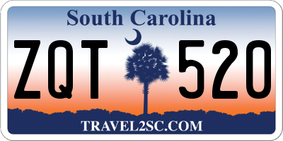 SC license plate ZQT520