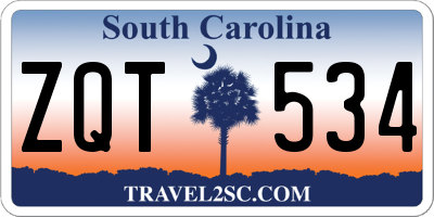 SC license plate ZQT534