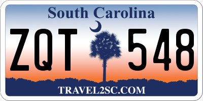 SC license plate ZQT548