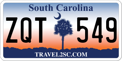 SC license plate ZQT549