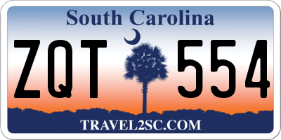 SC license plate ZQT554