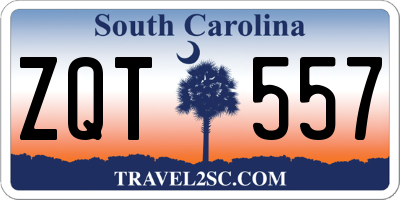 SC license plate ZQT557