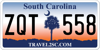 SC license plate ZQT558