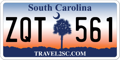 SC license plate ZQT561