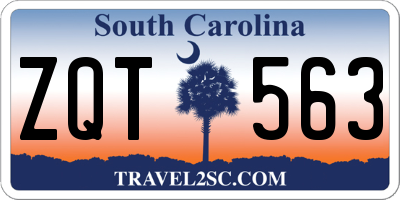 SC license plate ZQT563