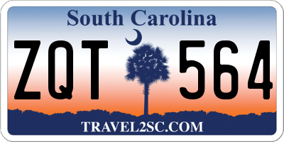 SC license plate ZQT564