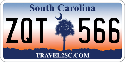 SC license plate ZQT566