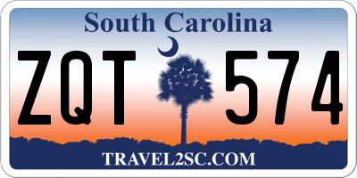SC license plate ZQT574