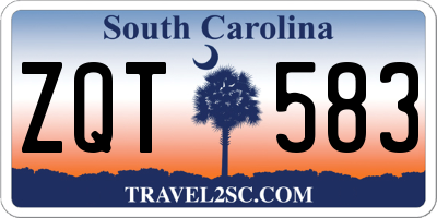 SC license plate ZQT583