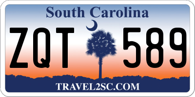 SC license plate ZQT589
