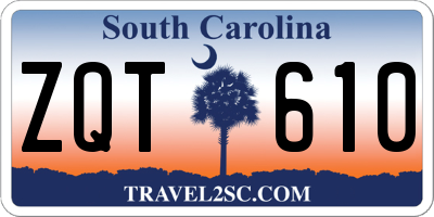 SC license plate ZQT610