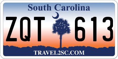 SC license plate ZQT613