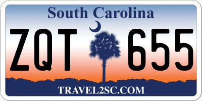 SC license plate ZQT655