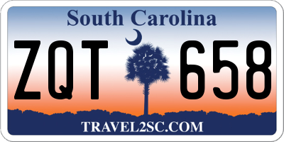 SC license plate ZQT658