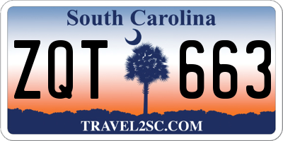 SC license plate ZQT663