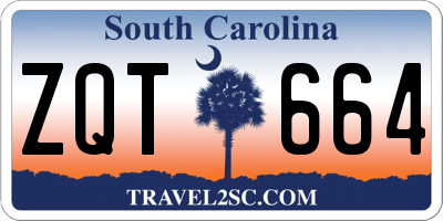 SC license plate ZQT664