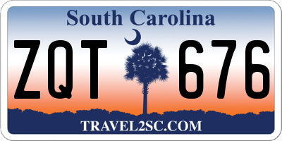 SC license plate ZQT676