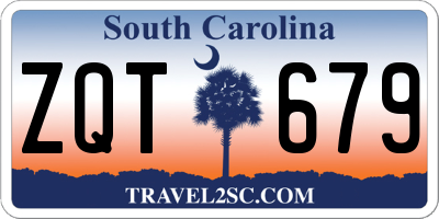 SC license plate ZQT679