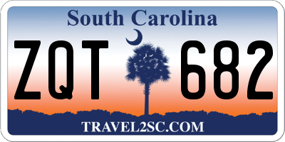 SC license plate ZQT682