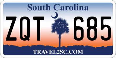 SC license plate ZQT685