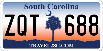 SC license plate ZQT688