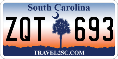 SC license plate ZQT693