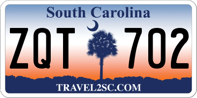 SC license plate ZQT702