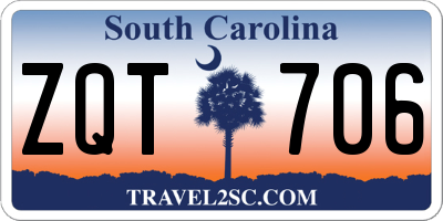 SC license plate ZQT706