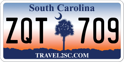 SC license plate ZQT709