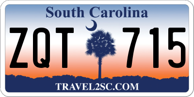 SC license plate ZQT715