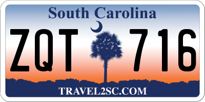 SC license plate ZQT716