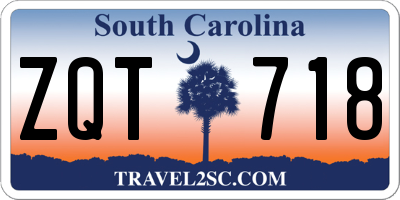 SC license plate ZQT718