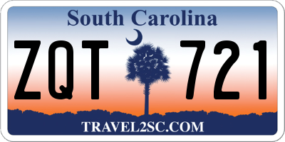 SC license plate ZQT721