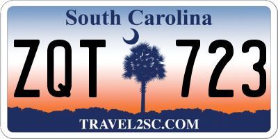 SC license plate ZQT723