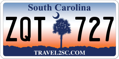 SC license plate ZQT727