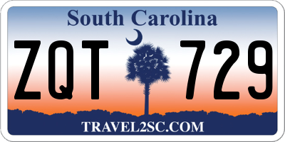 SC license plate ZQT729