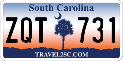 SC license plate ZQT731