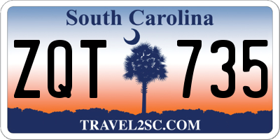 SC license plate ZQT735