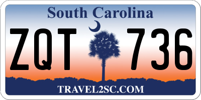 SC license plate ZQT736