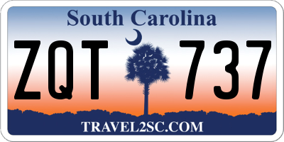 SC license plate ZQT737