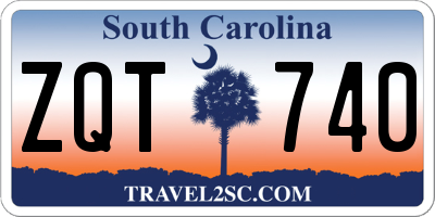 SC license plate ZQT740