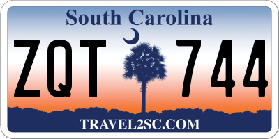 SC license plate ZQT744