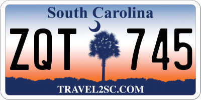 SC license plate ZQT745